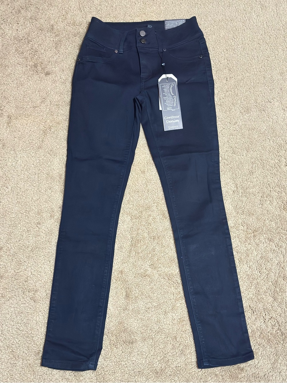 NWT 1822 Women’s Contour Denim Skinny Jeans Dark Navy SIZE 4